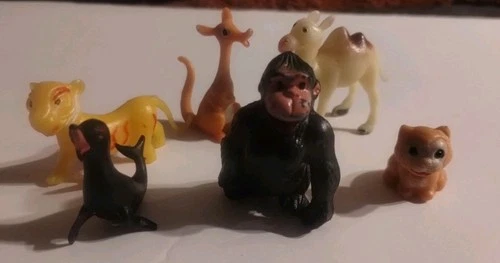 Vintage Zoo Animals*Ape🦧,Seal🦭 kangaroo🦘,Camel🐪 And More! 1970's 6 Piece Set