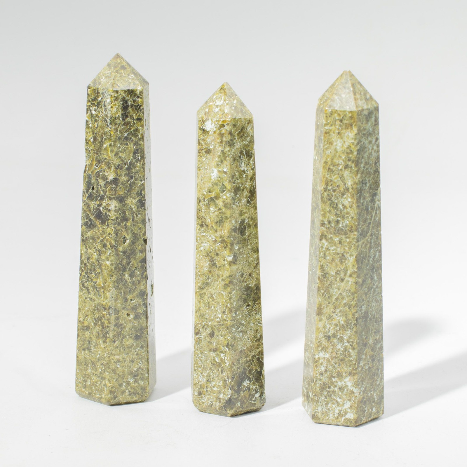 Gemstone 11cm Six Face Obelisk Point Approx - Epidote Points