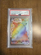 rainbow rare pikachu vmax card Vivid Voltage Secret 188/185 PSA 10  TBC Games Pokmon Hit Points310 HP Form Pikachu Vmax HR Rainbow Jpn