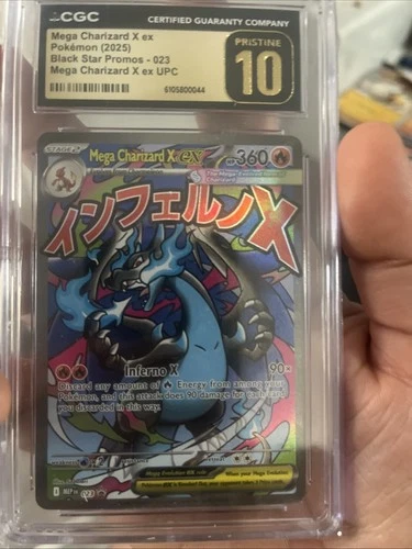 2025 Pokemon Mega Charizard X Ex Ultra UPC Black Star Promos 023 CGC 10 PRISTINE
