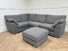 Next Stamford L Shape Corner Sofa & Ottoman Grey RRP £2375 Delivery Available