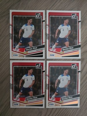 4x 2023-24 Panini Donruss Soccer FIFA Declan Rice #13 England