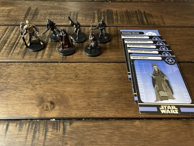 Star Wars Miniatures Clone Wars Neimoidian Warrior Lot of 6 W/ Cards - Gunray
