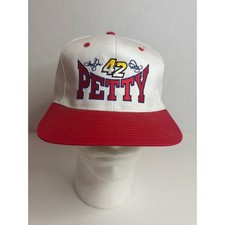 Vintage NASCAR Kyle Petty 42 Snapback Hat TC White Red Deadstock NWT Racing Cap