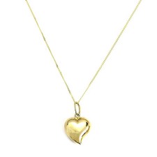 Image of 9ct Gold Hollow Puffed Heart Pendant