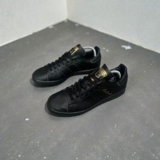 Adidas Stan Smith Core Black Gold Metallic sneaker. size - UK8.5