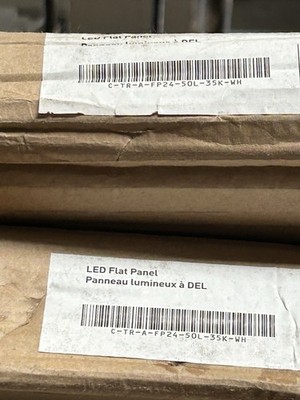 (2PCS) C-LITE LED FLAT PANEL TROFFER C-TR-A-FP24-50L-35K-WH, 3500K, 2' x 4', 40W