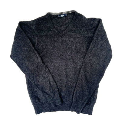 JAMES PRINGLE Men's Black Sweater 100% Cashmere Pullover V-Neck Size S