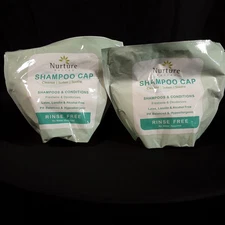 Nurture Valley Shampoo Cap Rinse Free NO WATER Required Lot of 2