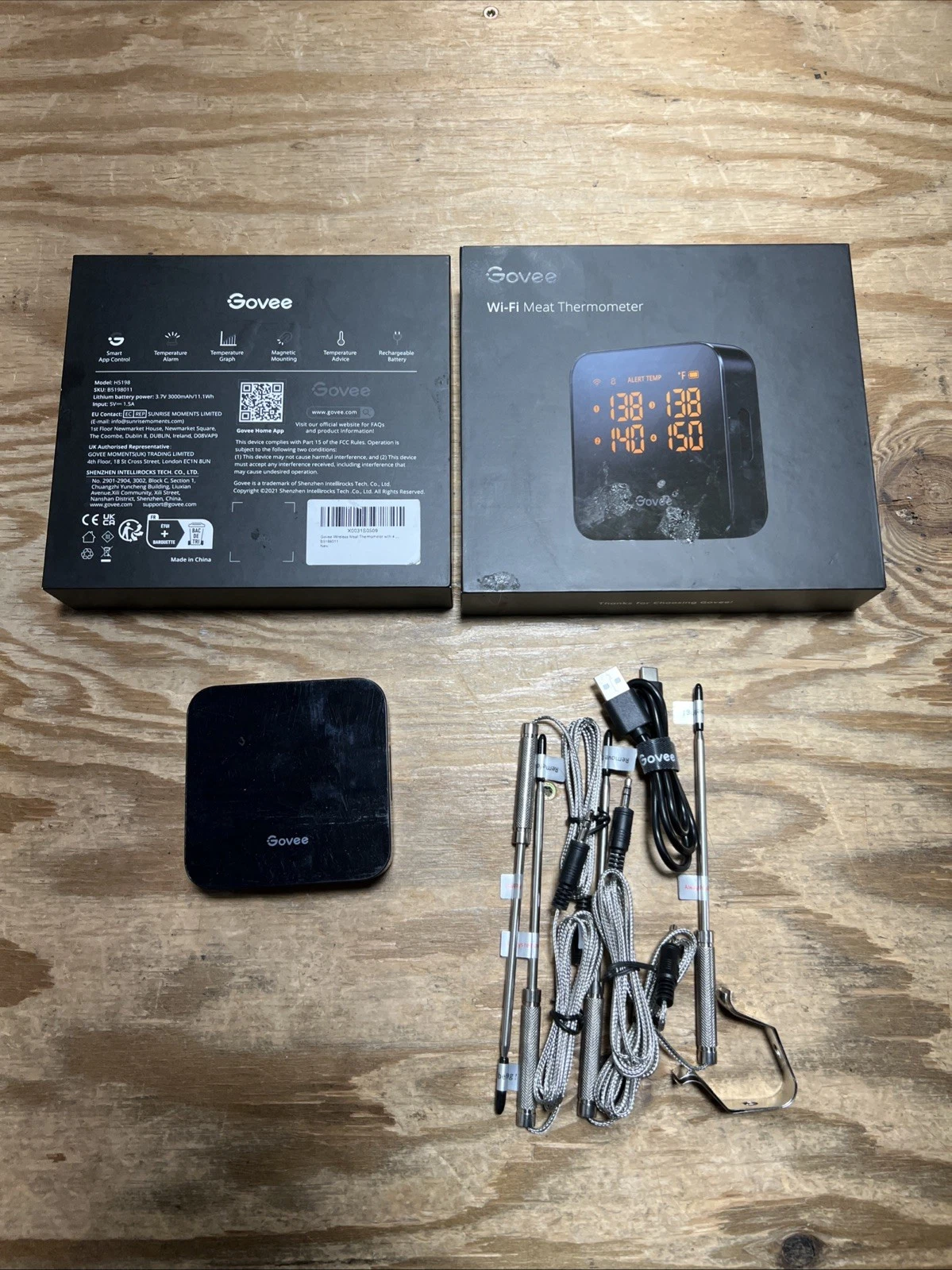 Govee WiFi Meat Thermometer Smart Bluetooth Digital Remote Grilling H5198