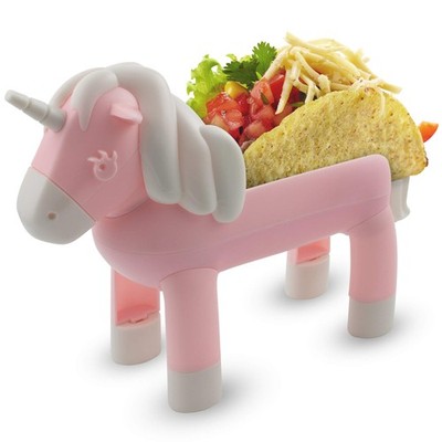 Unicorn Taco Holder - Kids Plate with Divider Holds 2 Shells for Fun Taco Tue...