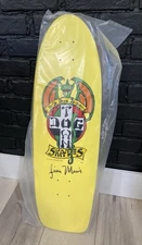 NEW DOGTOWN Jim Red Dog Muir SIGNED 70’s Classic Yellow REISSUE Skateboard DECK