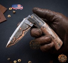 Cuchillo de acero Damasco forjado en cobre, hecho a mano, hoja afilada de afeitar, artesanía premium