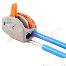 100 Pcs Lever Connectors Nuts 2 Conductor Combination Compact Wire Connectors Fa