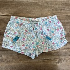 Vineyard Vine Flamingo Flock Print Tropical Hawaiian Blue Lined Short Size SMALL