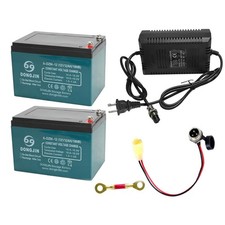 2pc 12V 12AH 6-DZM-12 Lead Acid Battery for eBike Scooter Go Kart ATV UTV Mower