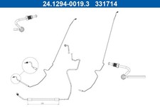 BREMSSCHLAUCH FÜR RENAULT MEGANE II (BM0/1 , CM0/1 ) - ATE 24.1294-0019.3