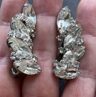 Vintage Rhinestone Climber Style Glam Clip On Earrings — photo 2