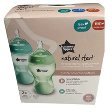 Tommee Tippee Natural Start Anti Colic Baby Bottles 11 oz / 340ml 2-Pack 6M+