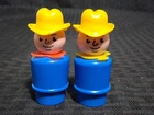 Vintage Fisher-Price Little People Rare Whoops Cowboy Man Wrong Collar & Regular