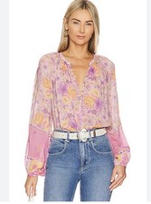 Spell & The Gypsy Collective HIBISCUS LANE Floral Blouse Size L