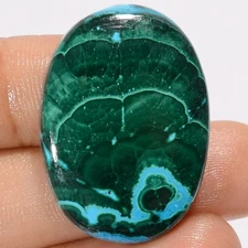 Natural Malachite Chrysocolla Oval Cabochon Gemstone 56.5 Ct 31X22X5 mm GC-36033