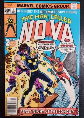 NOVA #2 MARVEL COMICS 1976 BRONZE AGE KEY ISSUE 1st CONDOR & POWERHOUSE FN+