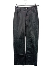 ZARA Pantaloni in ecopelle Donna Pantalone Taglia IT 38 nero stile casual