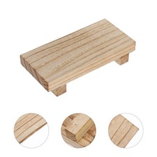 Decorative Tray Wooden Pedestal Stand For Bathroom Kitchen Counter Rustic Wood