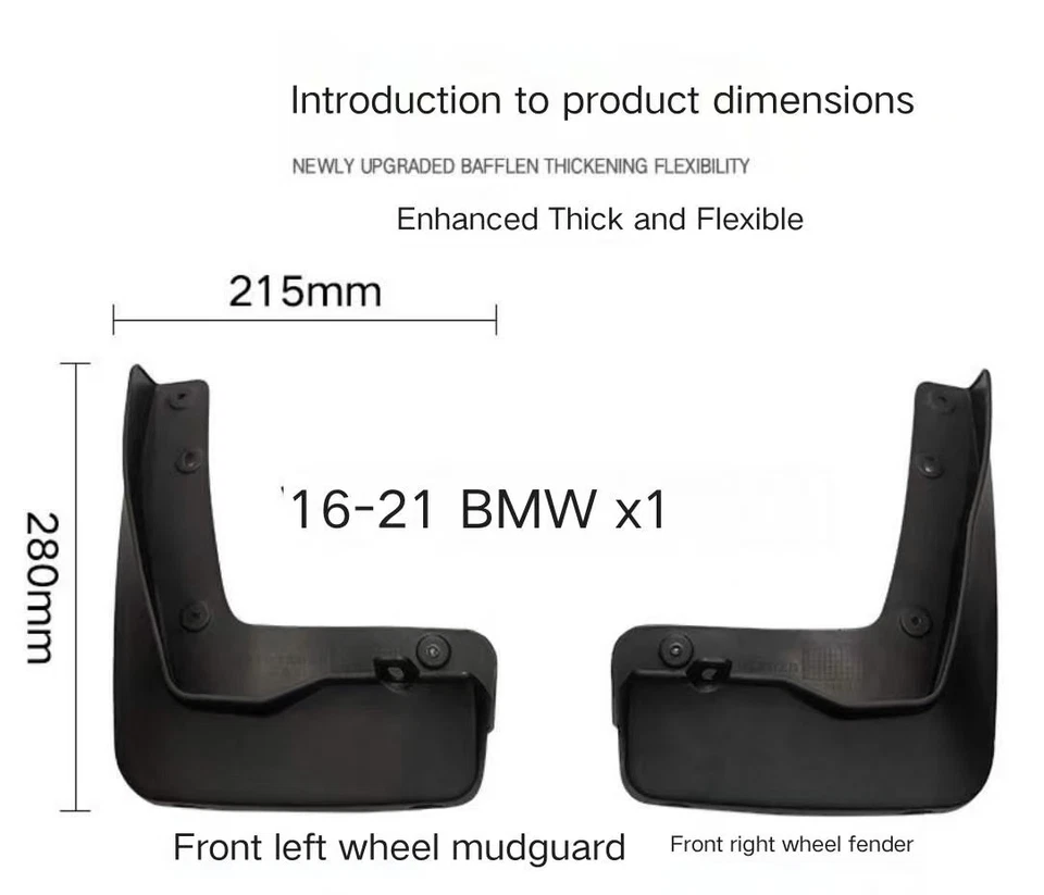 Брызговики для моделей BMW X1 2016-2021 - Изображение 4 из 4