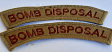 British Army Royal Logistics Bomb Disposal Dress Uniform Patches x 2 Collectable