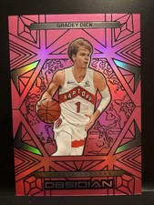 2024-25 Panini Obsidian - Gradey Dick, Gradey Dick #51 Electric Etch Pink Flood