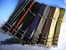 18mm Army Green NATO G10 UTC Ballistic Nylon Military strap watch band IW SUISSE