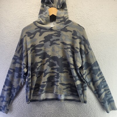 Gaze Hoodie Womens Medium Gray Camo Long Sleeve Pullover