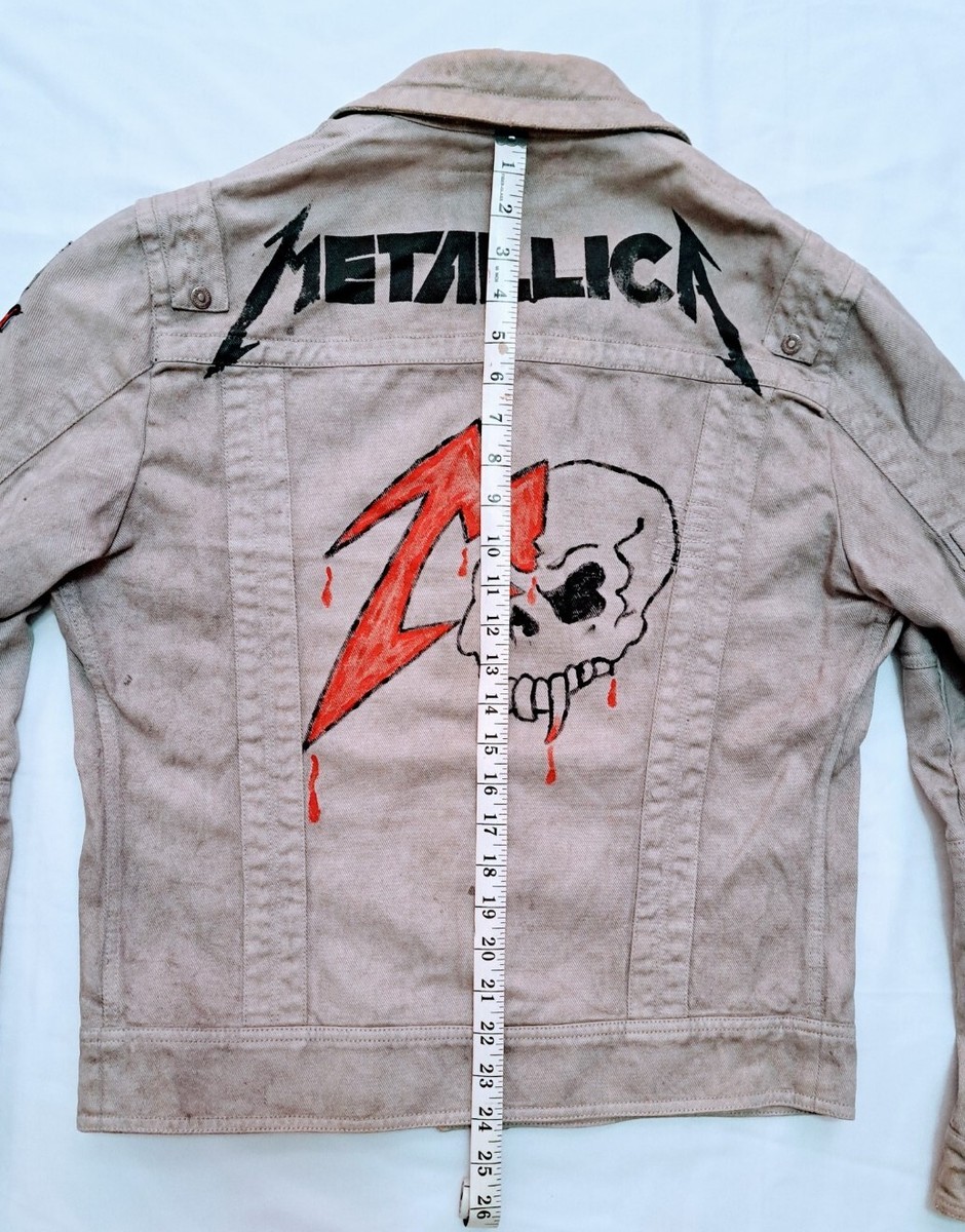 Gazzarrini Metallica Iron Maiden Motorhead Patched Hand Painted