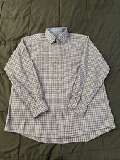 Chaps Ralph Lauren Shirt Mens 17.5 34/35 Multicolor Check Coolmax Long Sleeve