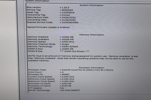 Dell Latitude 5510 15.6" i5-10310U 16GB RAM 256GB SSD WIN 11 - Picture 2 of 16