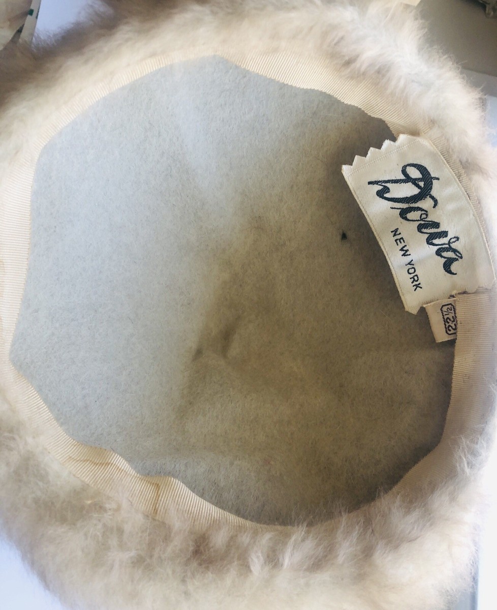 Dowa New York mink hat Vintage 50s 60s DOWA NEW YORK BEIGE Mink Fur Hat Cap Women main image 3