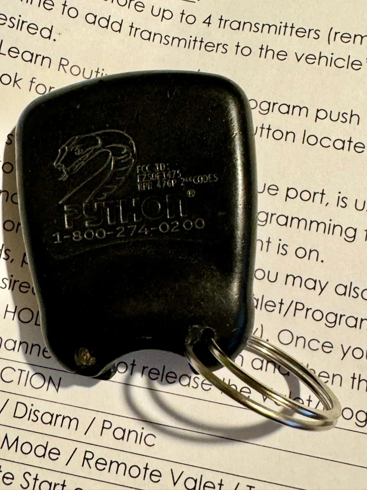 EZSDEI475 RPN 476P Keyless remote alarm starter car entry Python 1 WAY clicker - Image 4 of 4