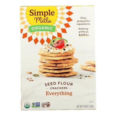 Simple Mills -  Seed Flour Crackers Everything Case Of 6 - 4.25 Oz
