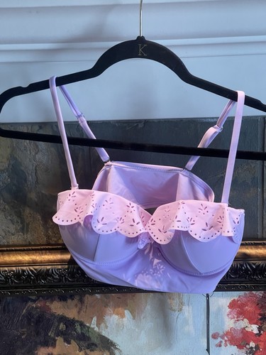 Bikini Push Up Sujetador Traje de Baño Único y Clásico Púrpura Lavanda Talla Mediana Nuevo con Etiquetas - Imagen 3 de 8