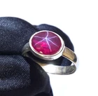 Genuine Red Star Ruby Ring For Men & Women 925 Silver Handmade Ruby Jewelry Ring