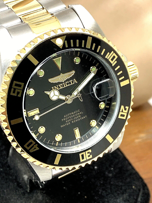 ブラック ゴールド トップ Invicta Men's Watch 36973 Pro Diver Automatic Black Dial Two Tone