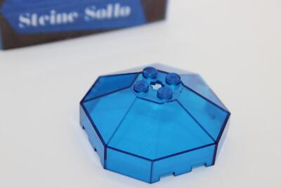 Lego (c) 1x Cockpit - Scheibe Space - 6x6x2 - 2418 - transparent  dunkelblau -
