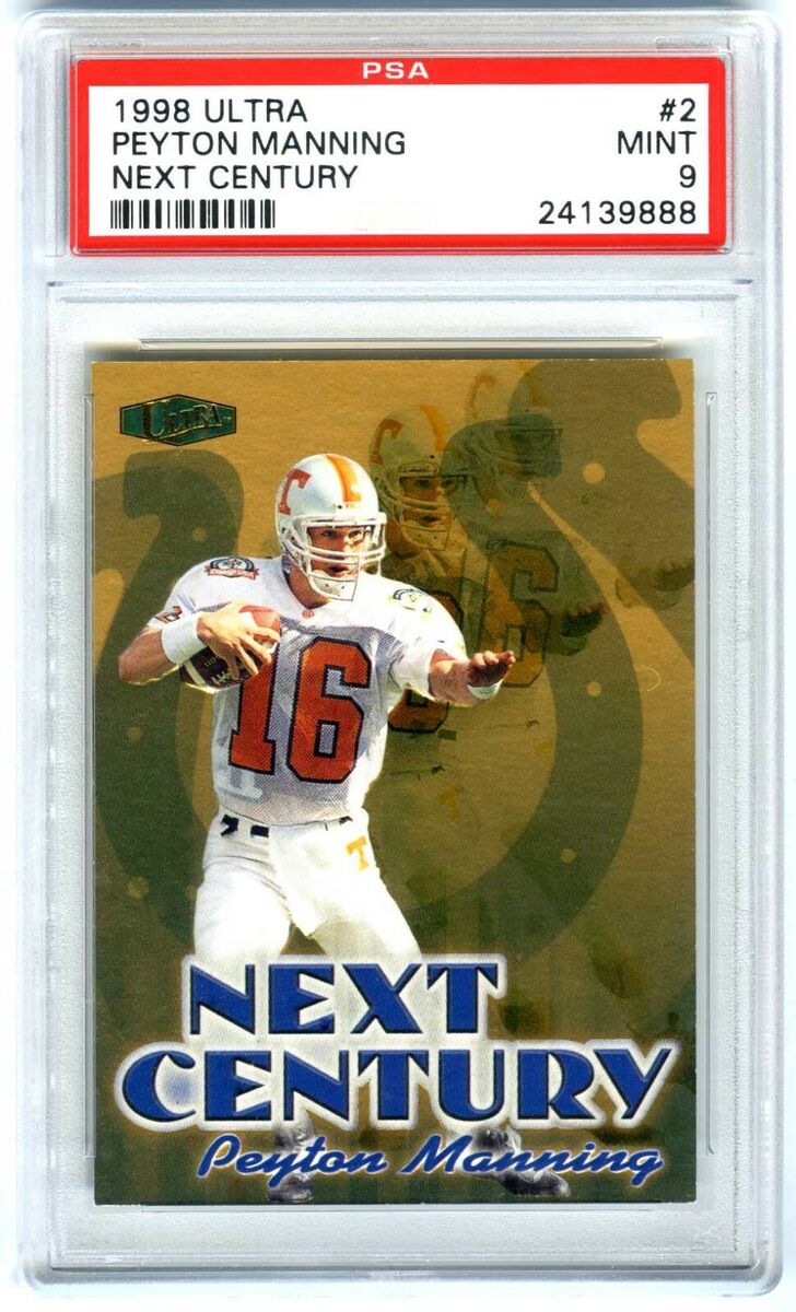 PEYTON MANNING~RARE 1998 ULTRA NEXT CENTURY PSA-9 MINT HOT PEYTON MANNING~RARE 1998 ULTRA NEXT CENTURY PSA-9 MINT HOT