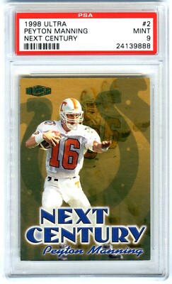 PEYTON MANNING~RARE 1998 ULTRA NEXT CENTURY PSA-9 MINT HOT NFL 