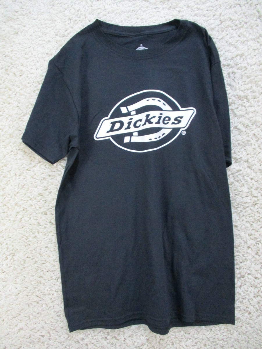 Dickies Shirt Mens Small Black Short Sleeve Crew Neck Casual