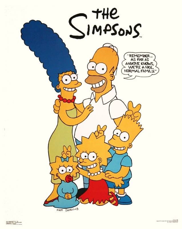 1990, Original Vintage Simpsons Poster, Rare & Very Collectible