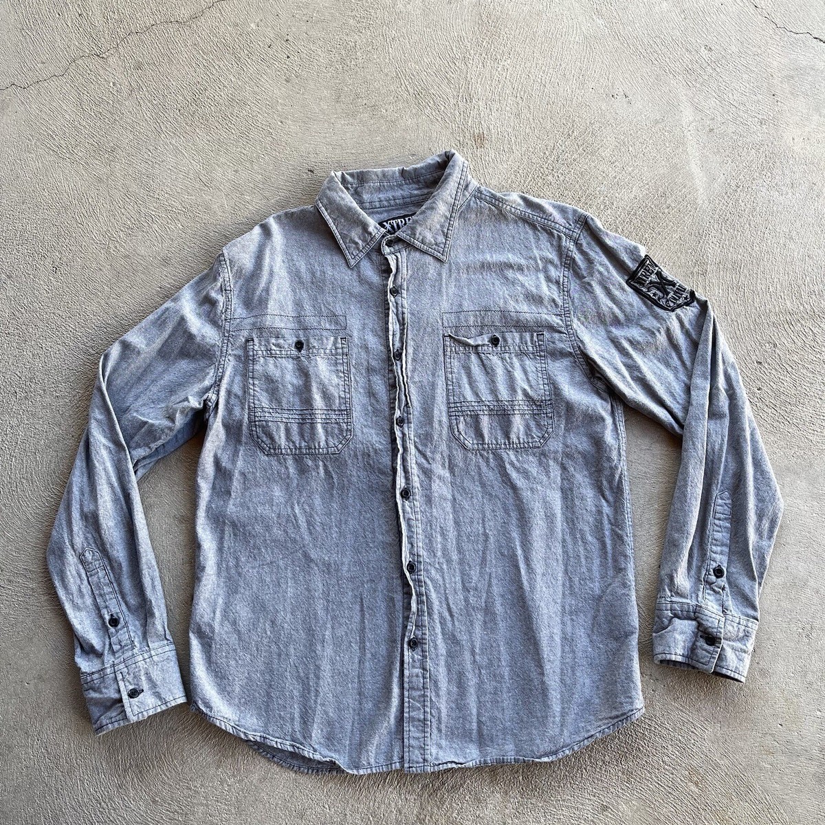 Xtreme Couture Shirt Womens XL Button Up Top Blouse Long Sleeve