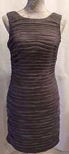 Adrianna Papell Evening Sleeveless Ruched Sheath Sexy Cocktail Party Dress Sz 6